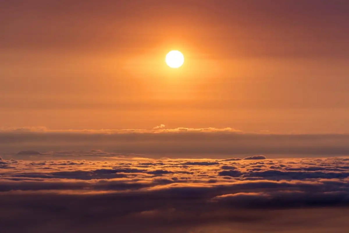 Sunset over the sea and clouds - Happy Mind Training Blog | Language Can Shape Our Reality