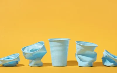 Five blue cups, with 4 of them being squashed in different ways HappyMind Training Blog | Pouring From an Empty Cup